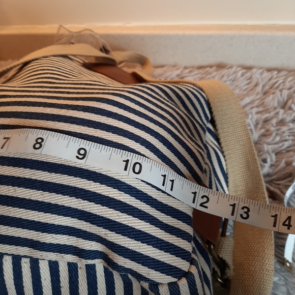 Madden Girl Backpack Blue and Cream Stripped - Picture 16 of 16